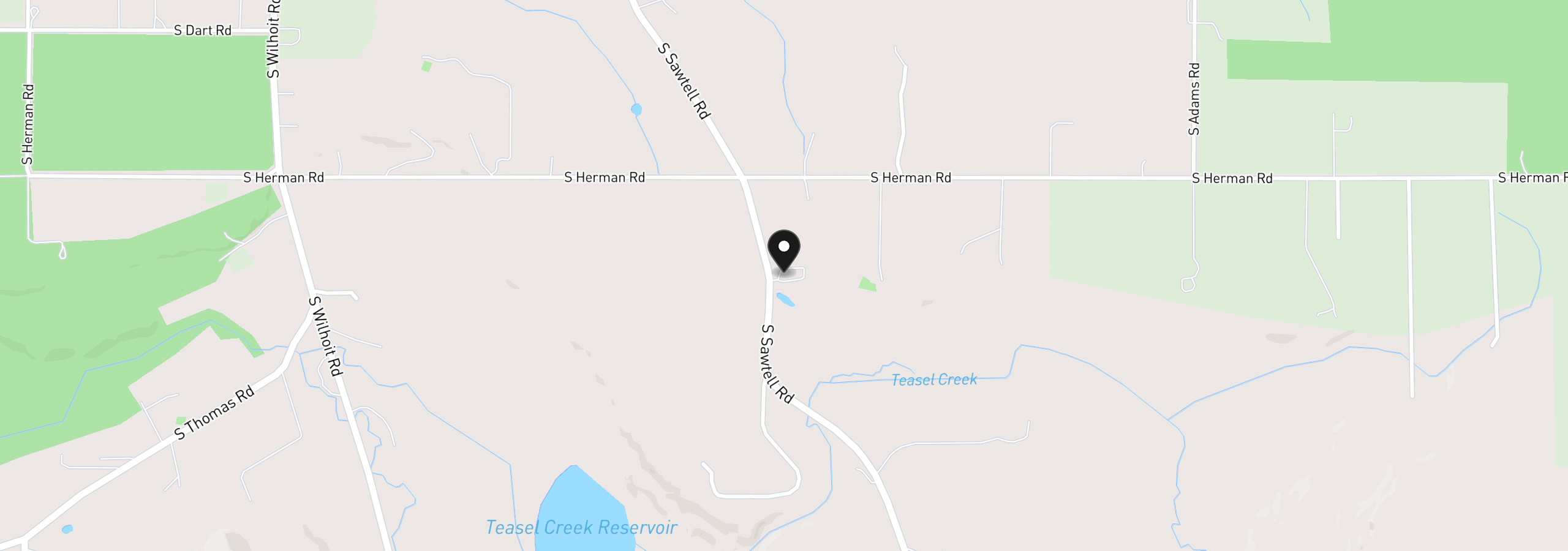 Map showing the location of 34186 S Sawtell Rd, Molalla, OR 97038