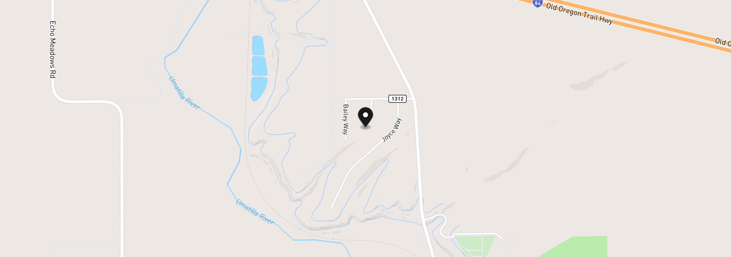 Map showing the location of Cutter Way, Echo, OR 97826