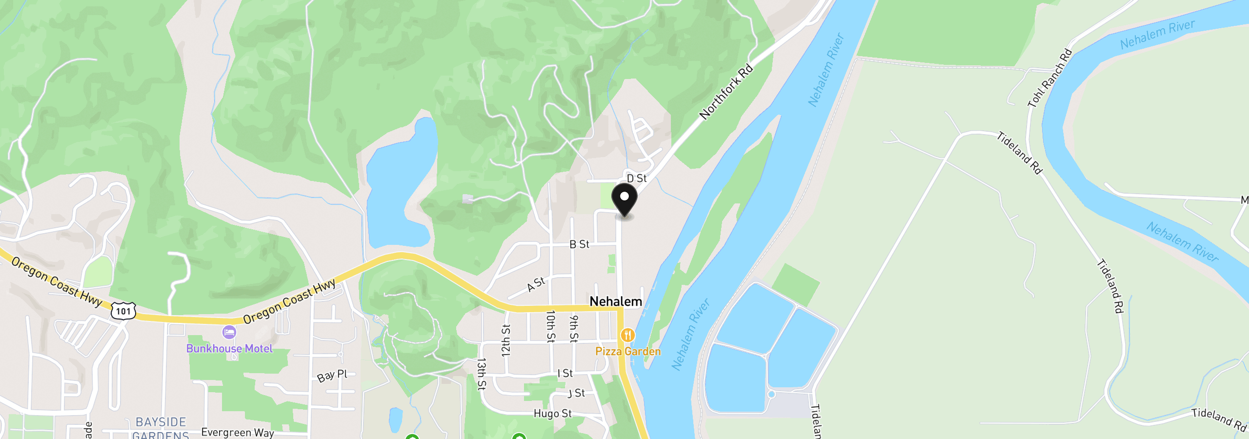 Map showing the location of 36295 7th St, Nehalem, OR 97131