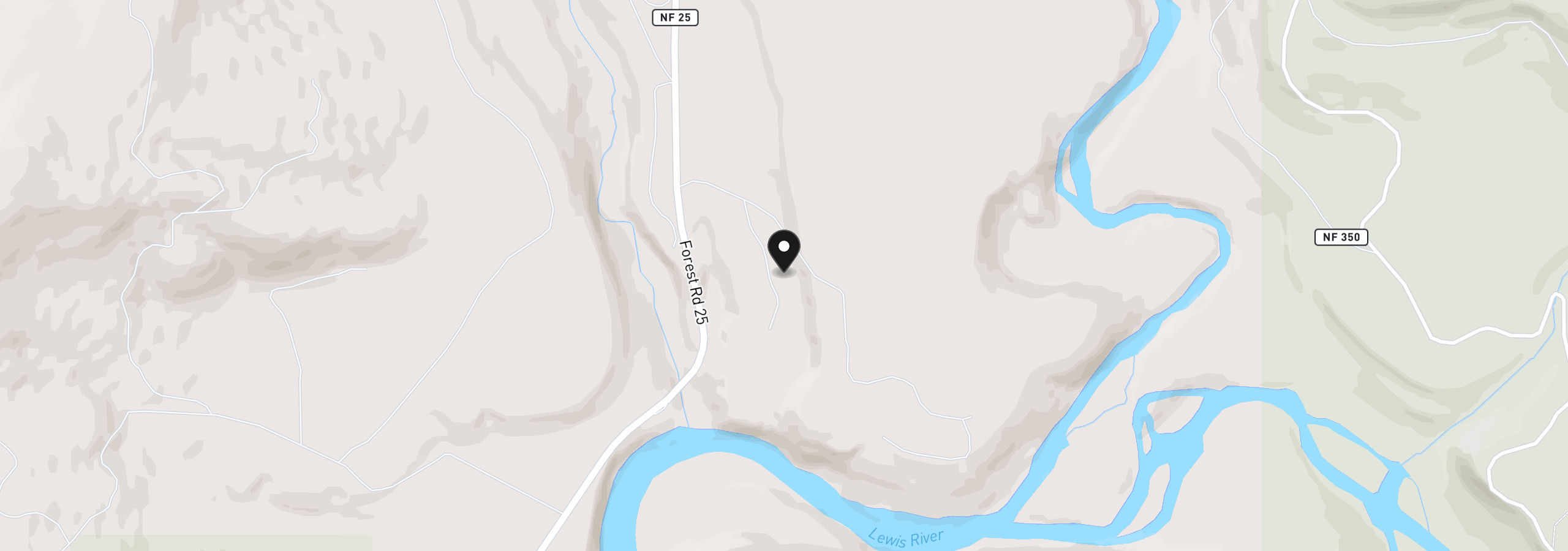 Map showing the location of Lahar Ln 8, Cougar, Wa 98616