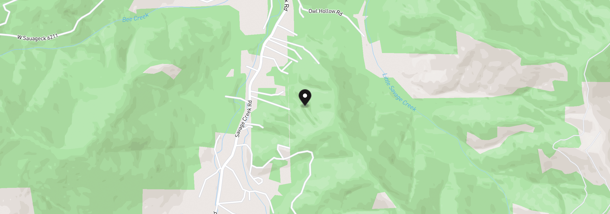 Map showing the location of Savage Cr Rd, Grants Pass, OR 97526