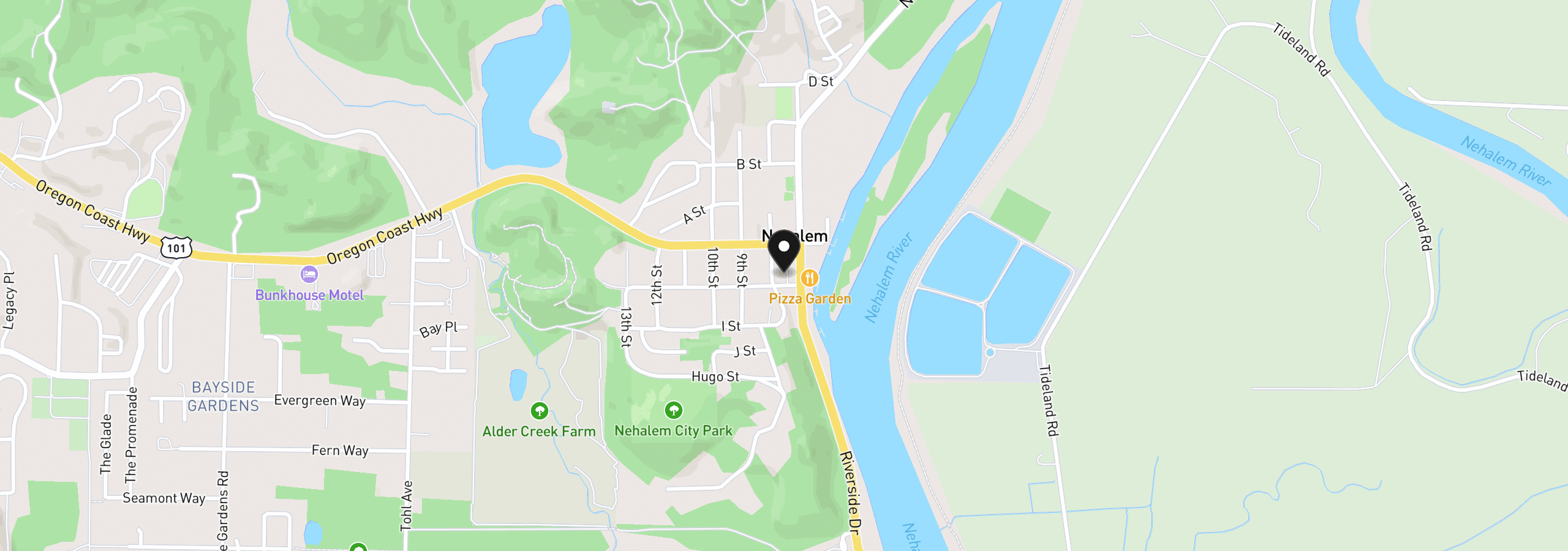 Map showing the location of 13020 Tohls St, Nehalem, OR 97131