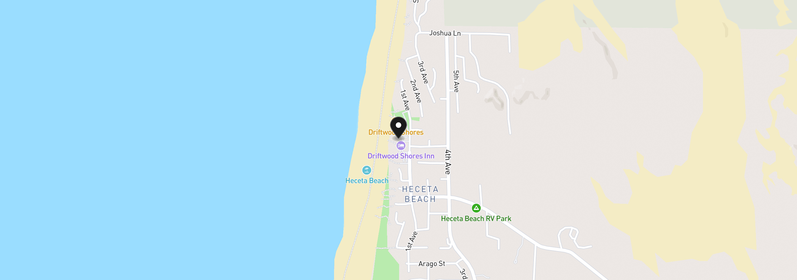 Map showing the location of 88416 1st Ave 221,223, Florence, OR 97439