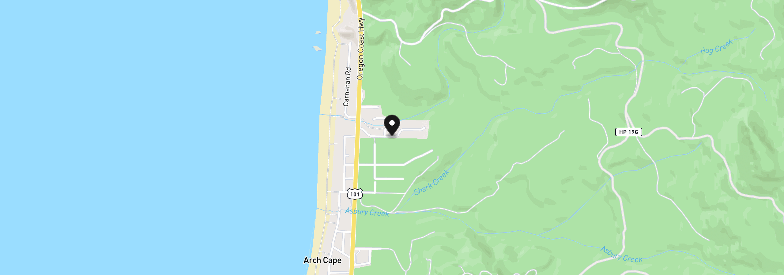 Map showing the location of Buena Vista 14, Arch Cape, OR 97102