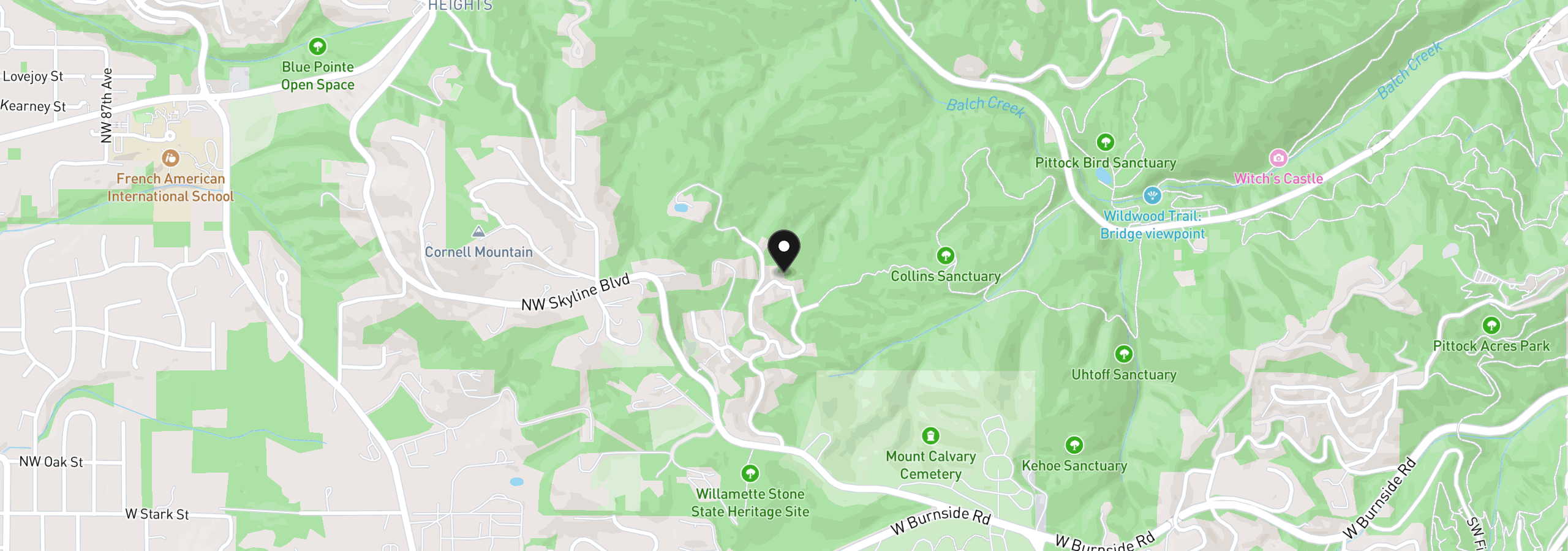 Map showing the location of 6371 NW Winston Dr, Portland, OR 97210