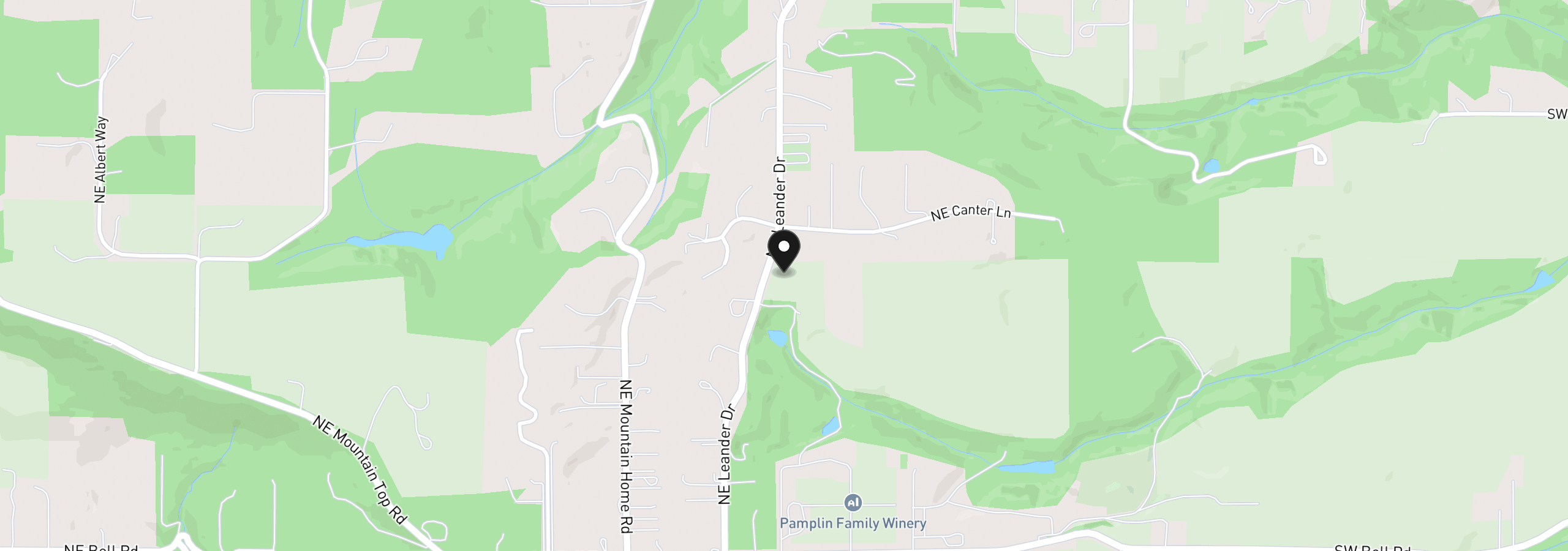 Map showing the location of NE Leander Lot B, Sherwood, OR 97140