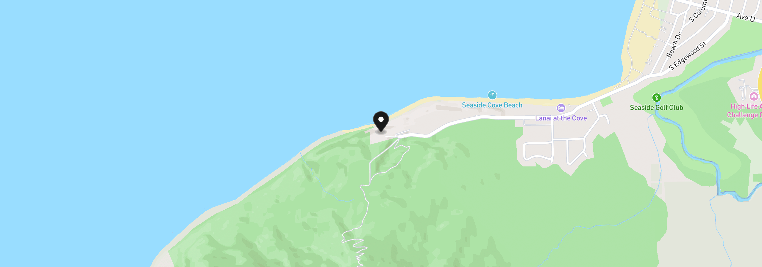 Map showing the location of 4016 Whalers Point Condo, Seaside, OR 97138