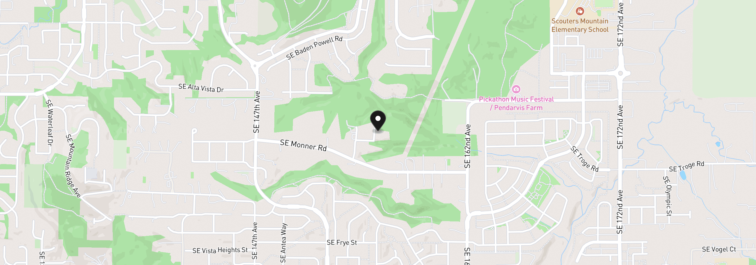 Map showing the location of 15546 SE Green Hills Ct, Happy Valley, OR 97086
