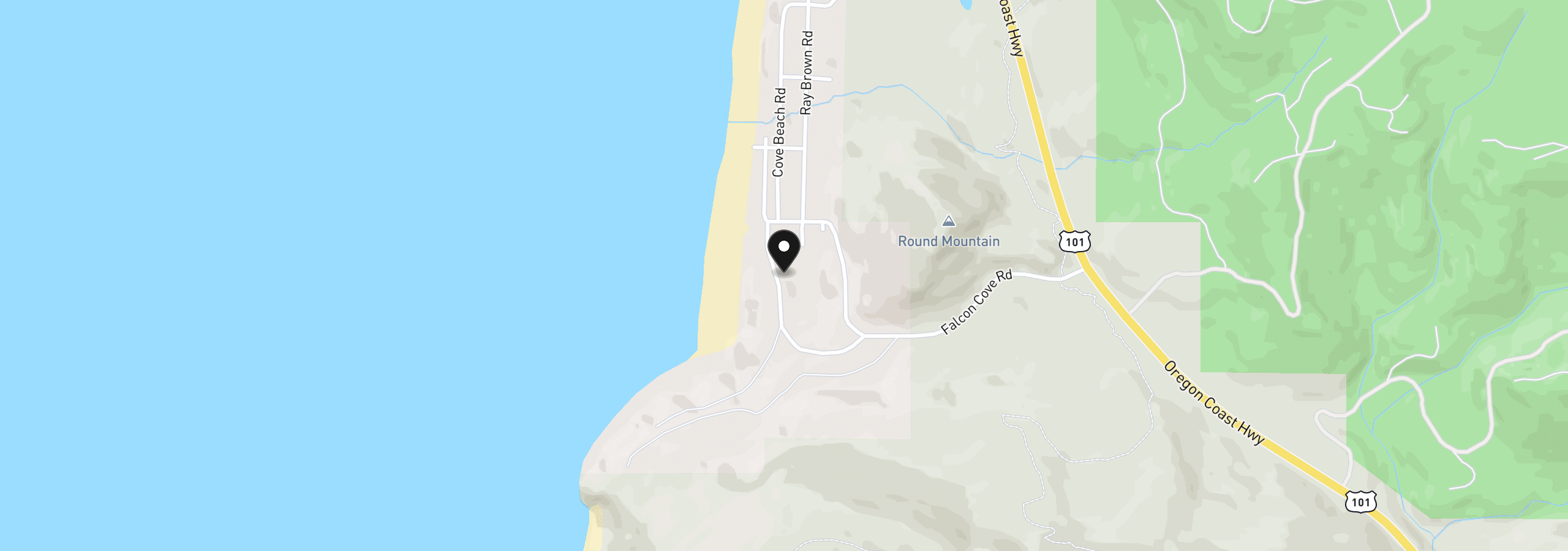 Map showing the location of 44805 Tide Ave, Arch Cape, OR 97102