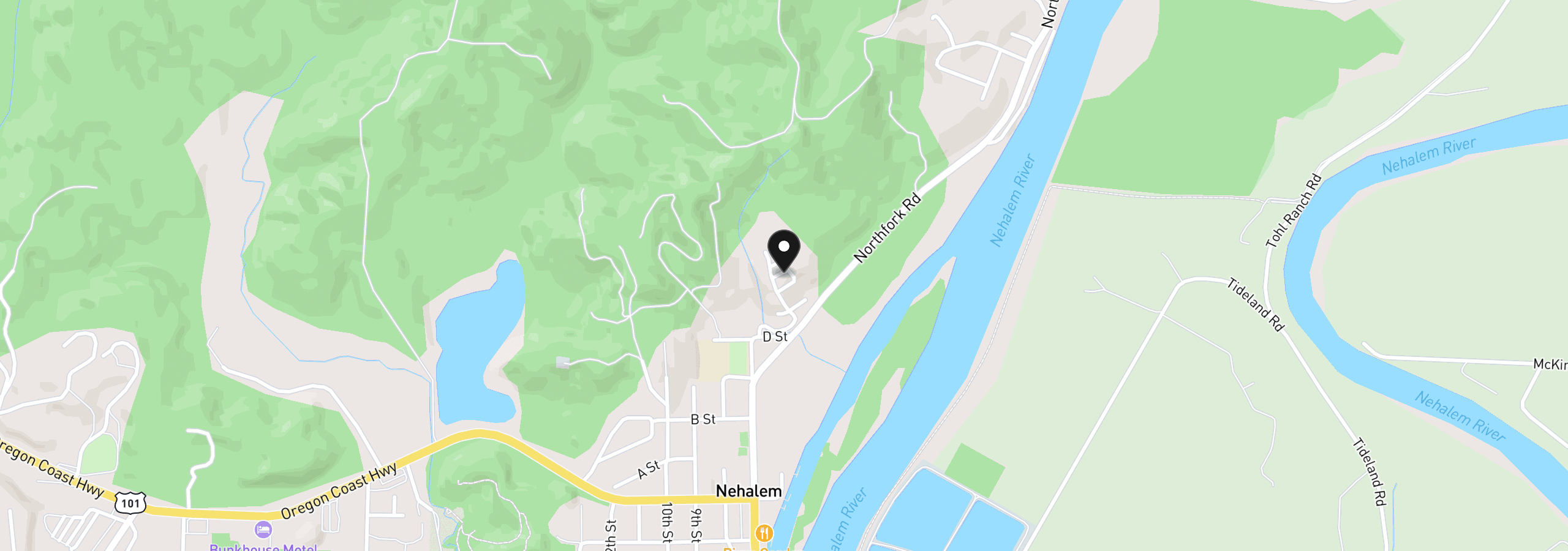 Map showing the location of 13150 D St 21, Nehalem, OR 97131