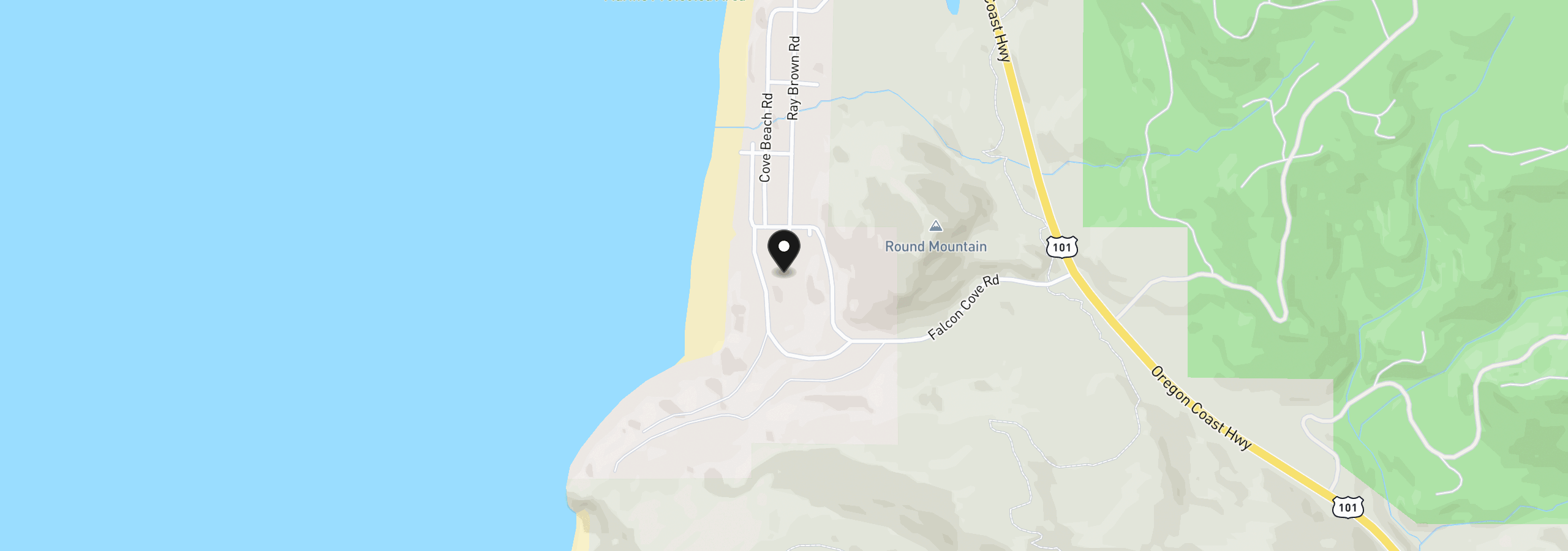 Map showing the location of Second Ave, Arch Cape, OR 97102