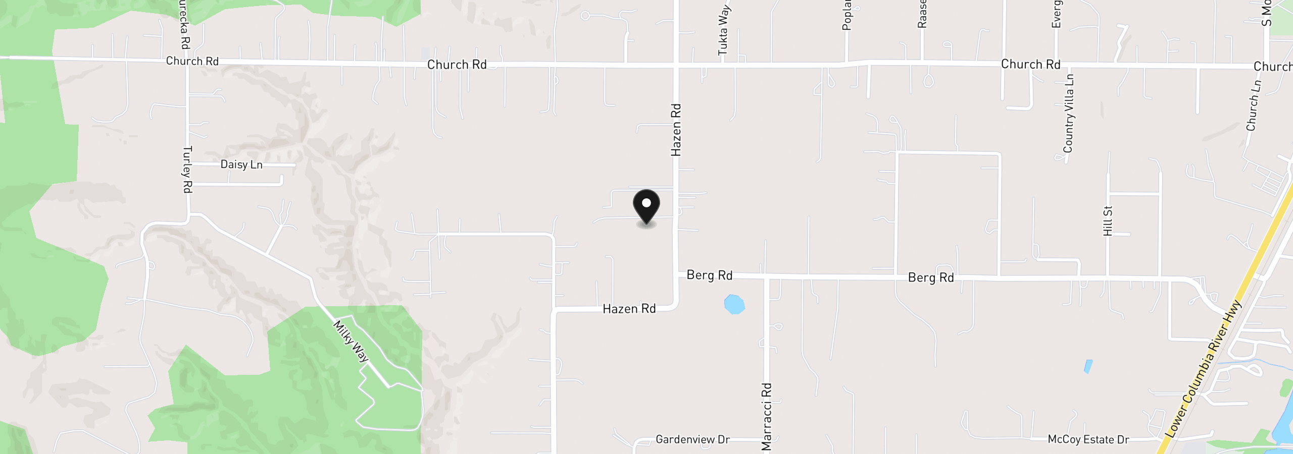 Map showing the location of 56399 Hazen Rd, Warren, OR 97053
