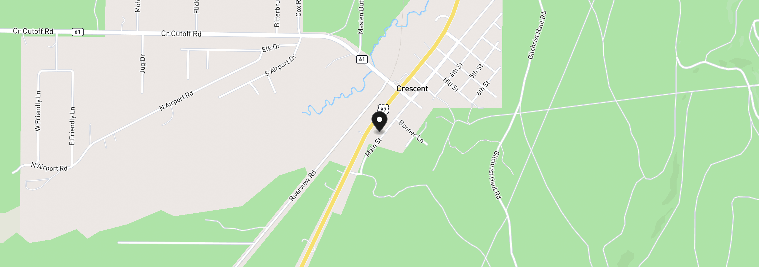 Map showing the location of 136350 Main St, Crescent, OR 97733