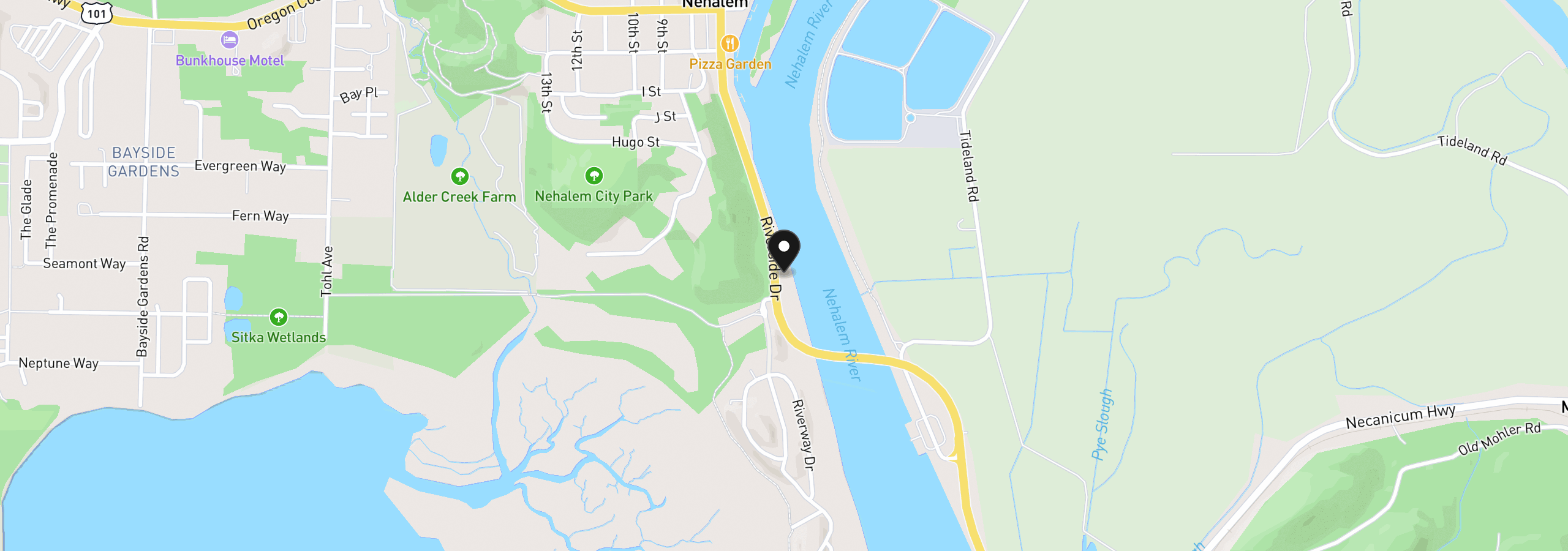 Map showing the location of 35055 N Hwy 101, Nehalem, OR 97131