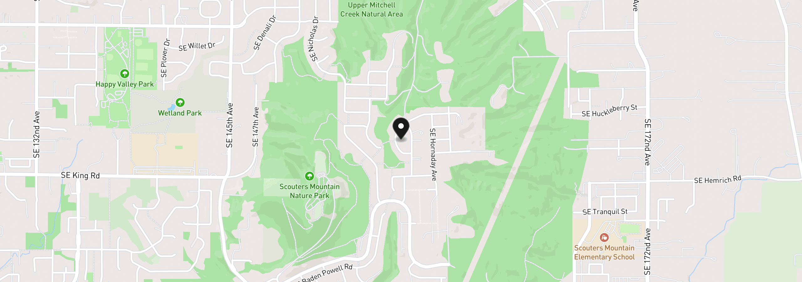 Map showing the location of 10278 SE Compass Course St 351, Happy Valley, OR 97086