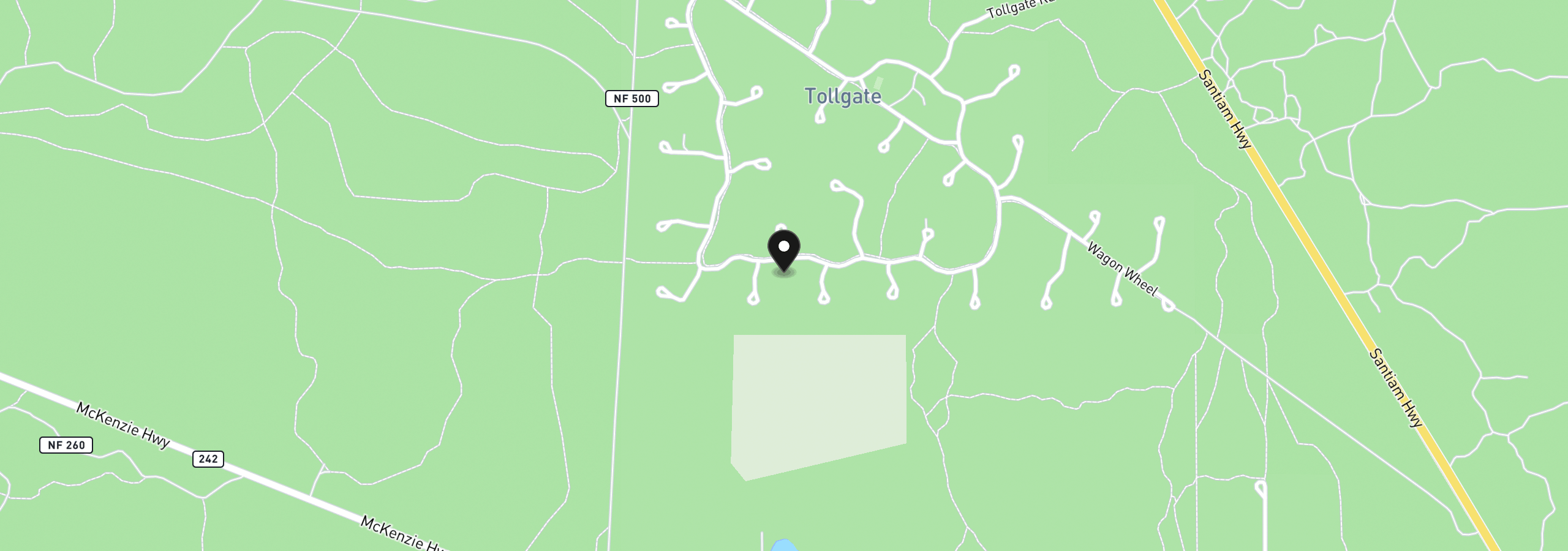 Map showing the location of 69254 Lariat, Sisters, OR 97759