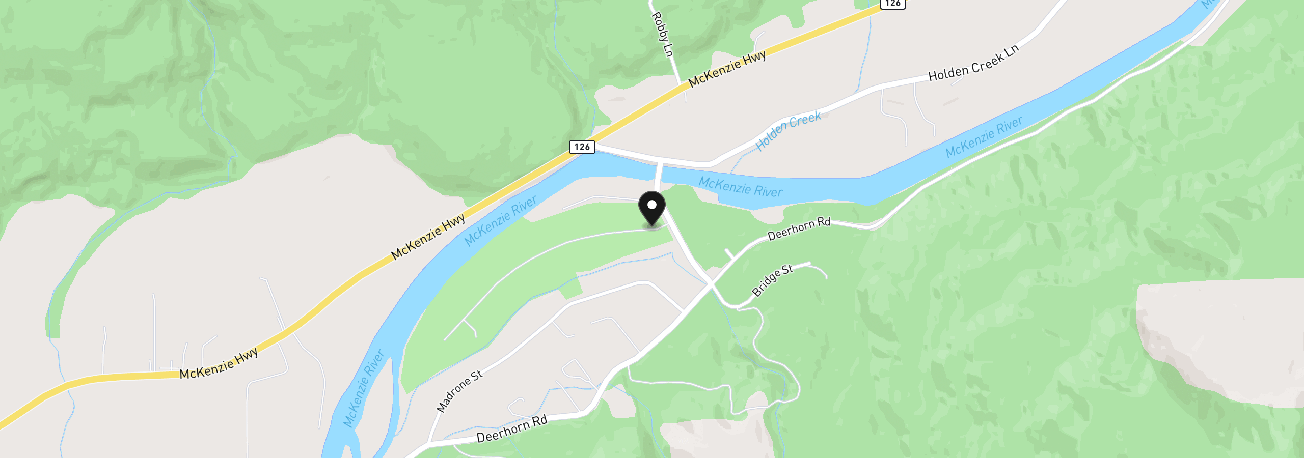Map showing the location of 0 Omlid Dr 27, Springfield, OR 97478
