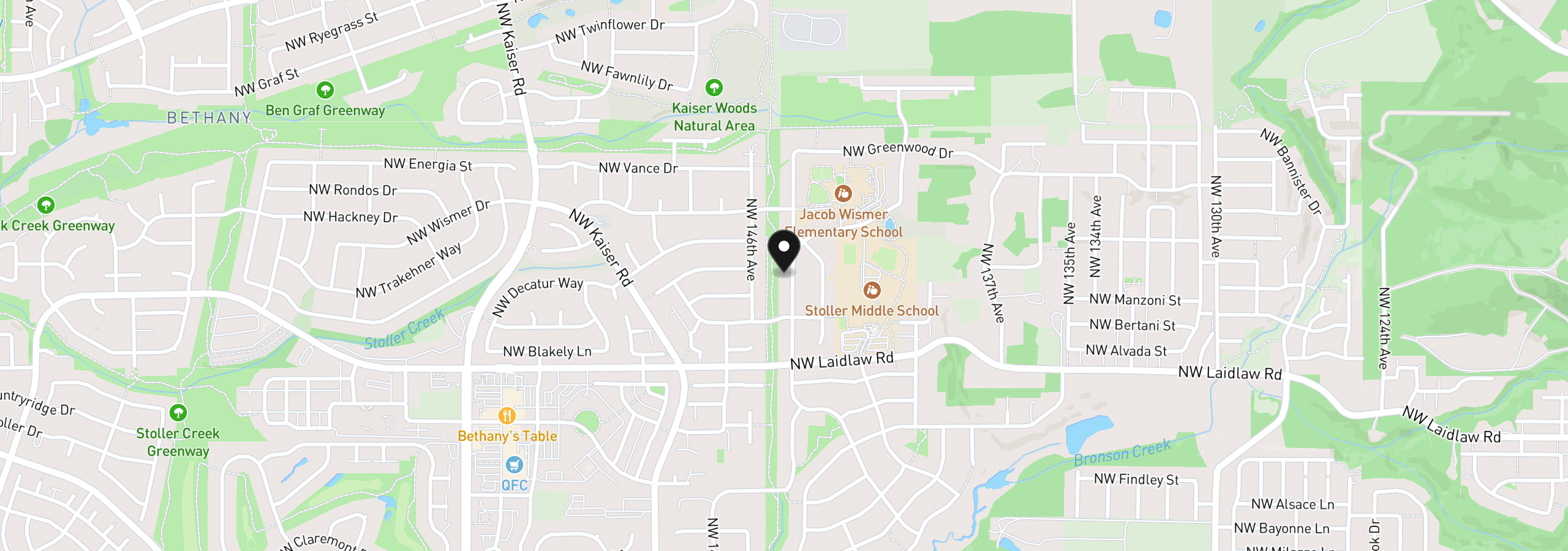 Map showing the location of 5329 NW Skycrest Pkwy, Portland, OR 97229