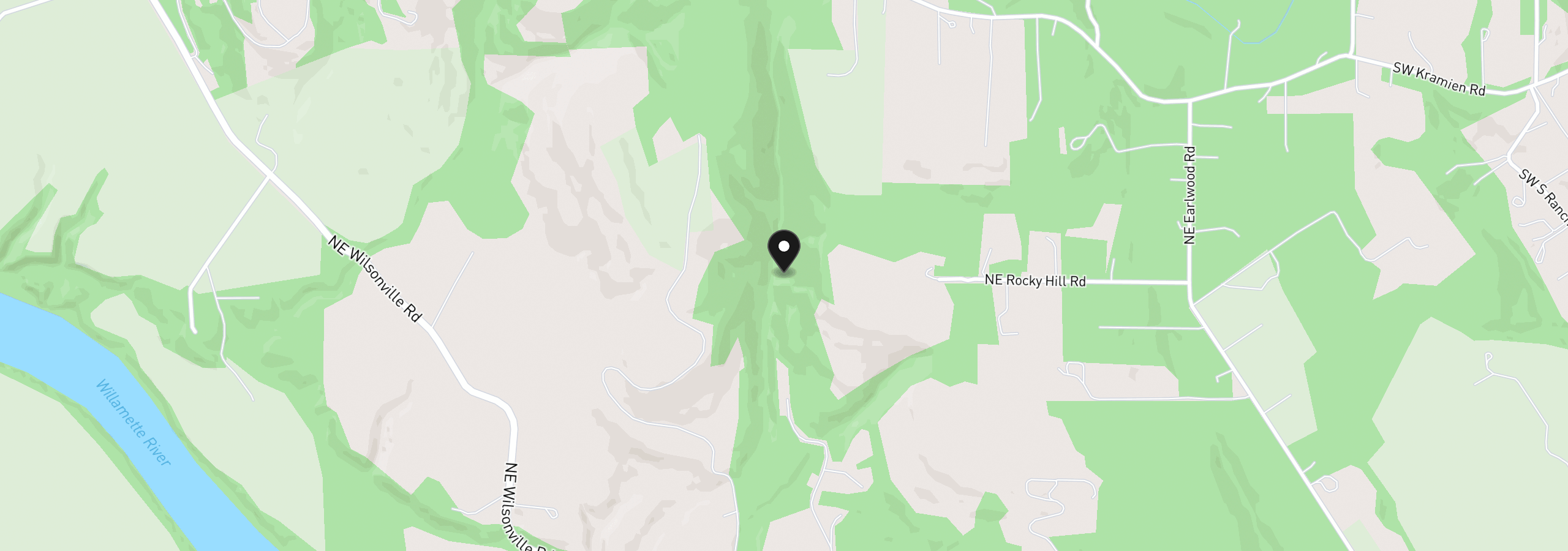 Map showing the location of 0 NE Wilsonville Rd, Newberg, OR 97132