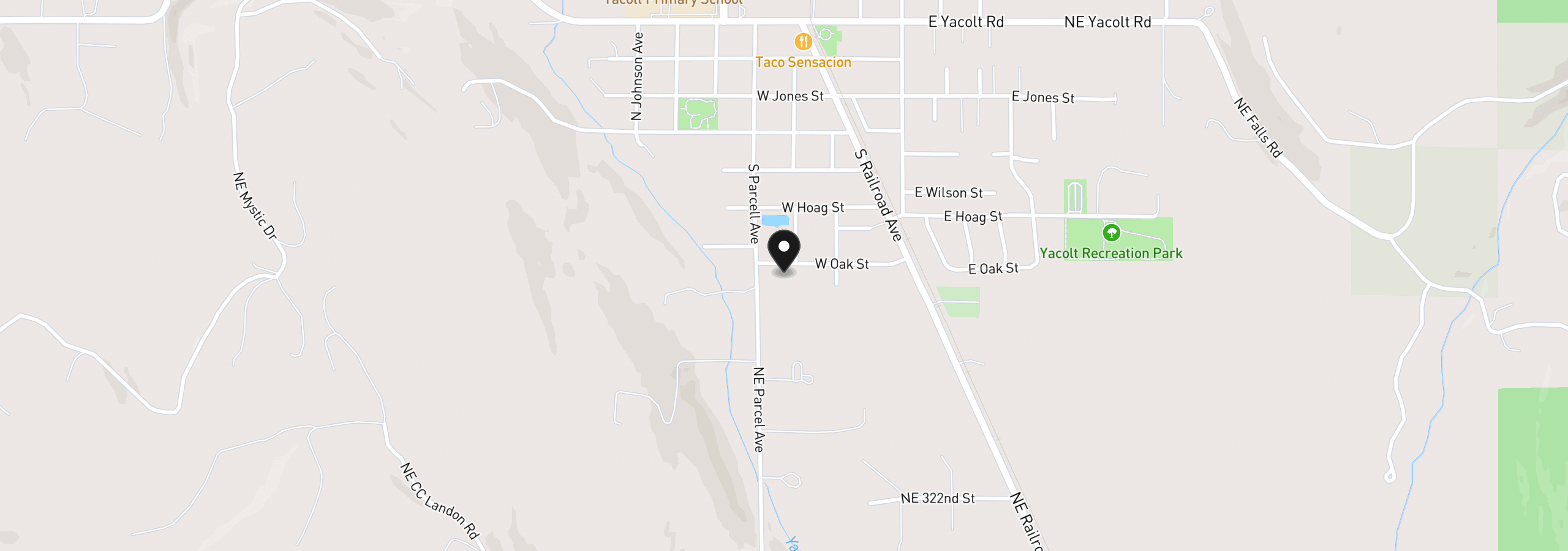 Map showing the location of 207 W Oak St, Yacolt, Wa 98675