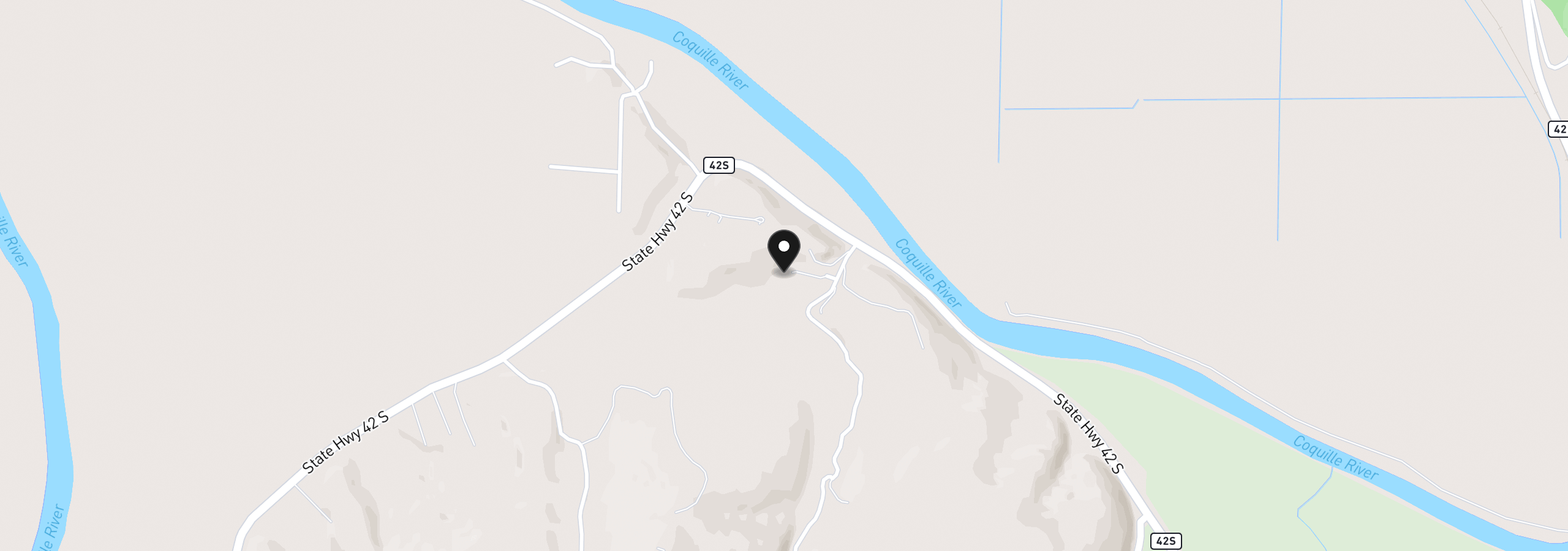 Map showing the location of 57514 Gateway Rd, Coquille, OR 97423