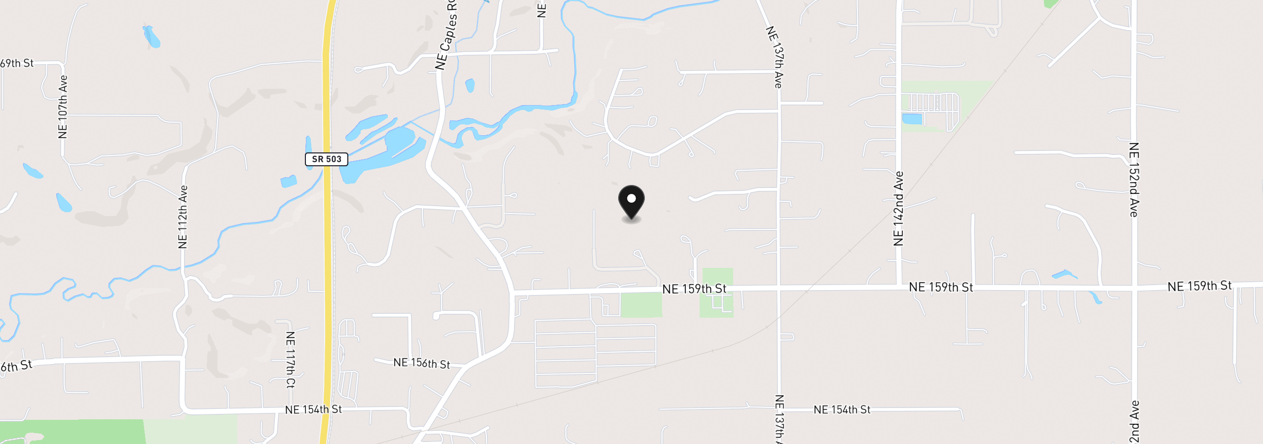 Map showing the location of NE Sumac Ct, Brush Prairie, Wa 98606