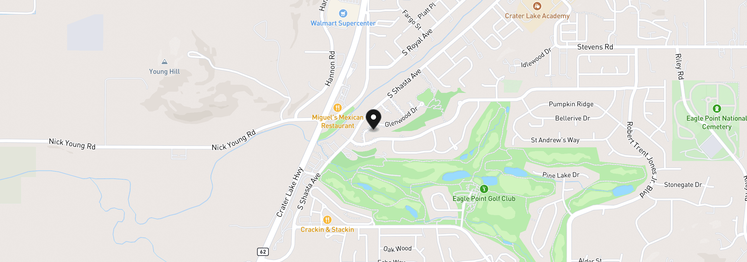 Map showing the location of 948 Black Wolf Ln, Eagle Point, OR 97524