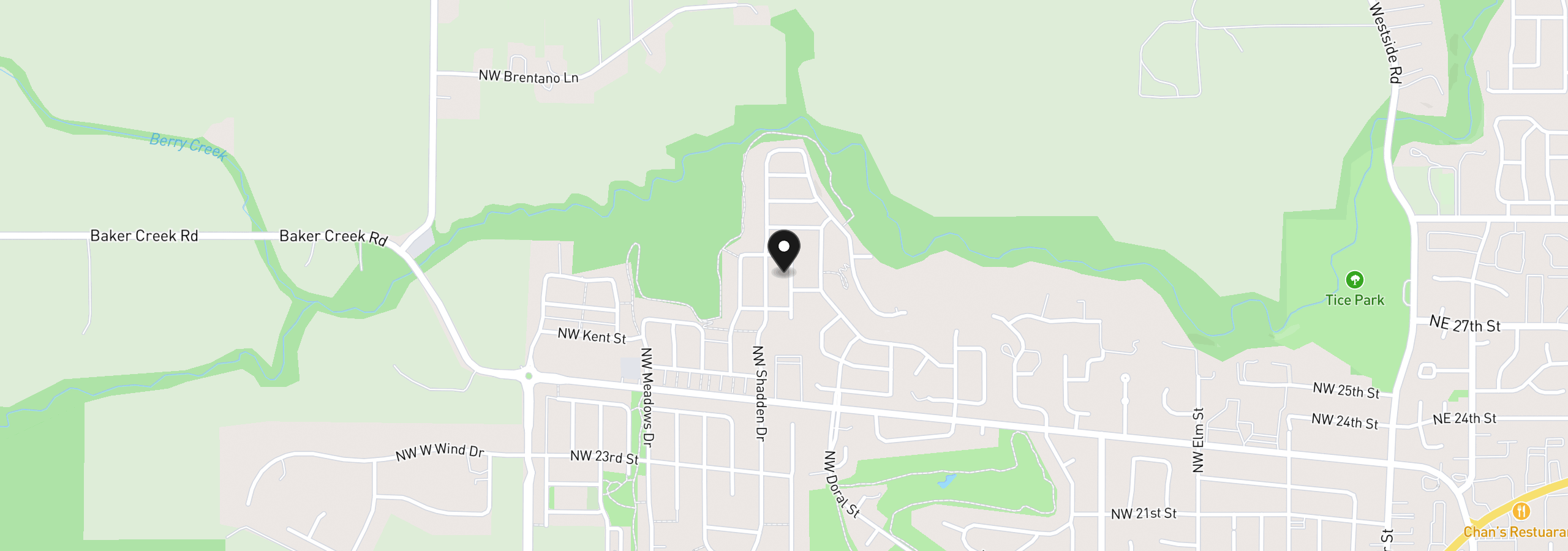 Map showing the location of 2847 NW William Dr, McMinnville, OR 97128