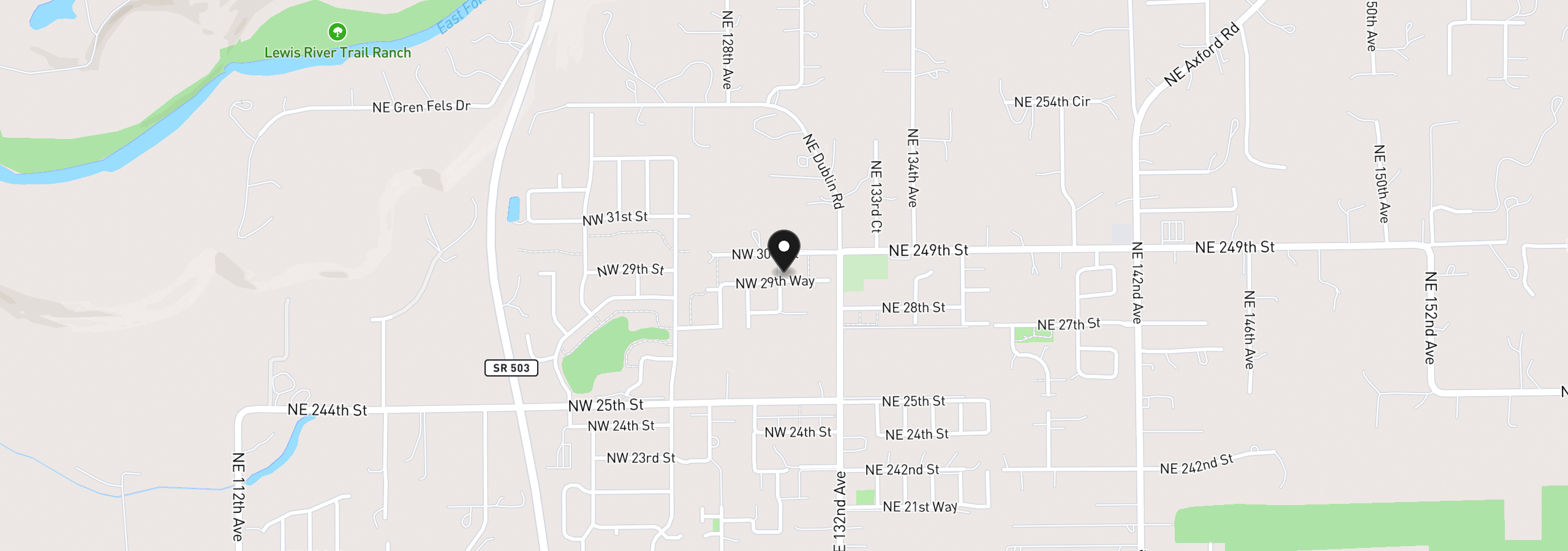 Map showing the location of 2708 NW 3rd Ave, Battle Ground, Wa 98604