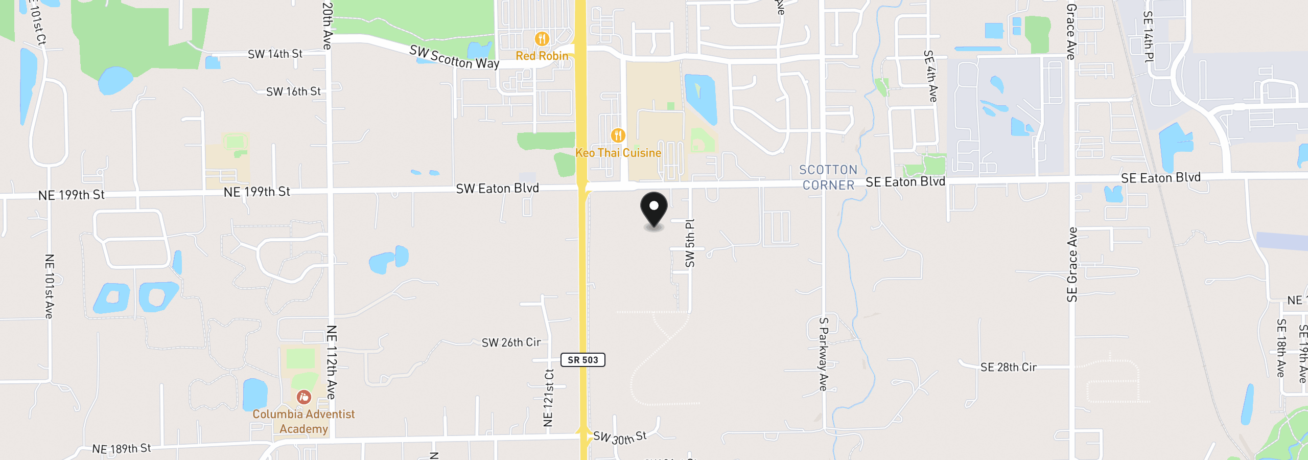 Map showing the location of 544 SW 23rd St, Battle Ground, Wa 98604