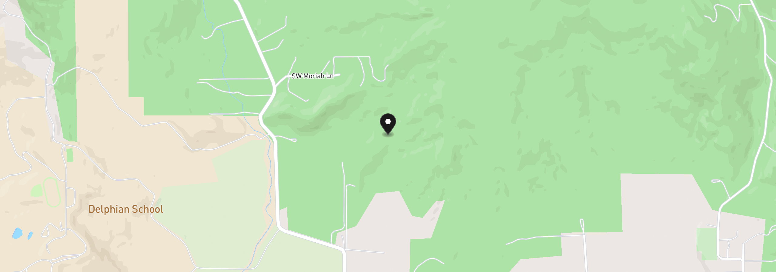 Map showing the location of 0 SW Rock Creek Rd, Sheridan, OR 97378