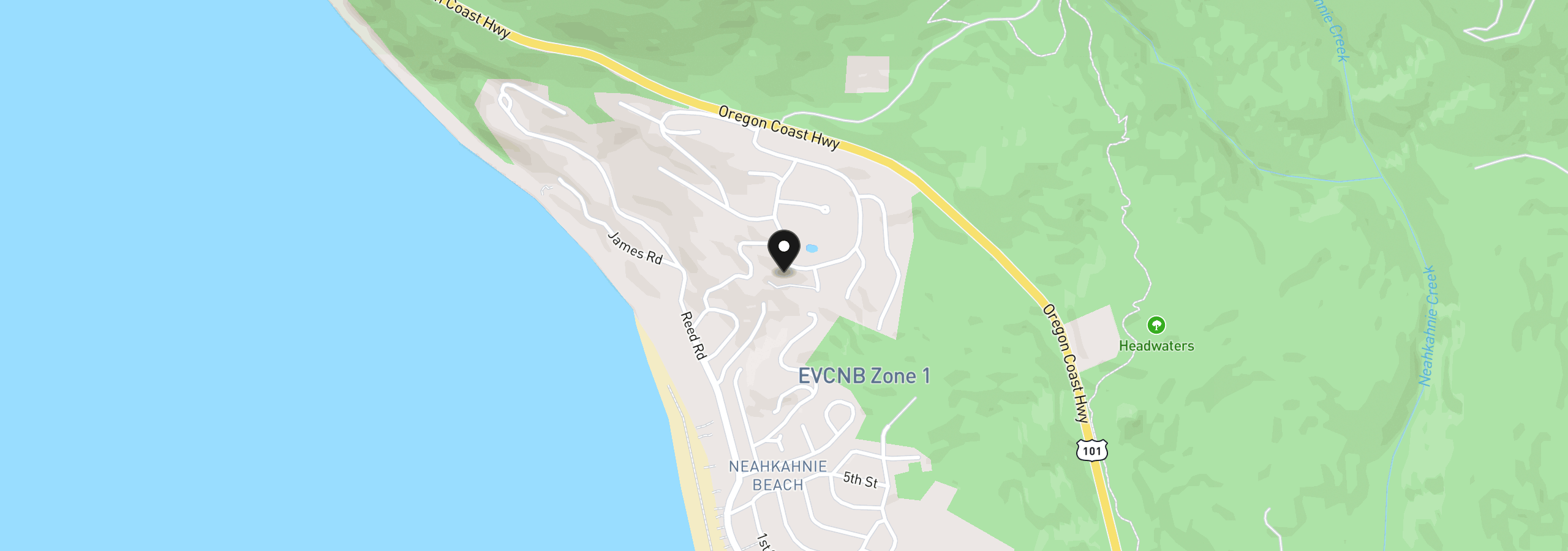 Map showing the location of 38425 Meadow Loop, Manzanita, OR 97130