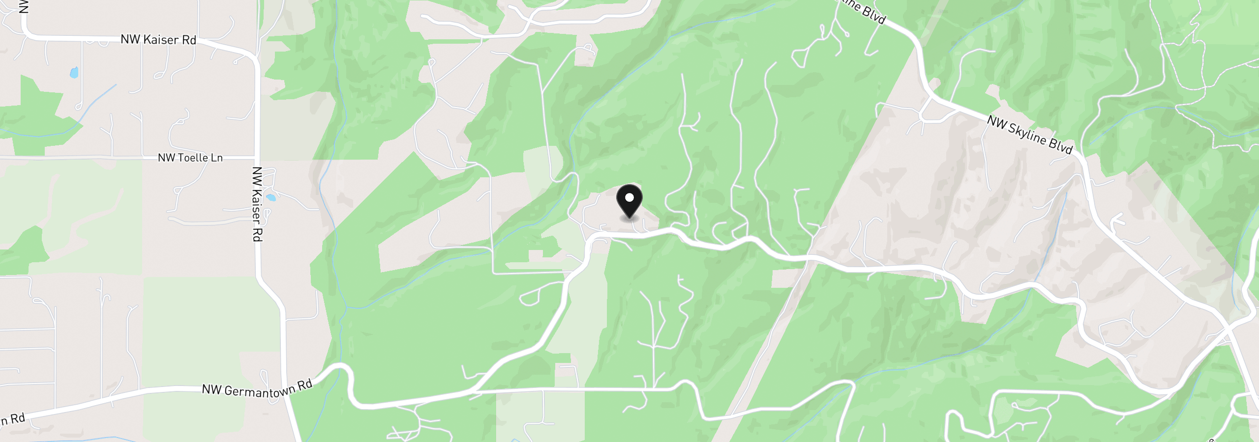 Map showing the location of 14345 NW Germantown Rd, Portland, OR 97231