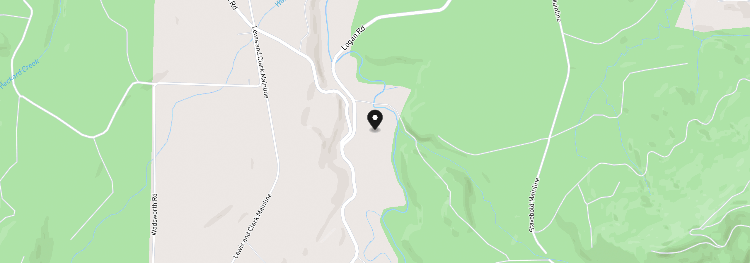 Map showing the location of Lewis and Clark Rd Tl 1600, Astoria, OR 97103