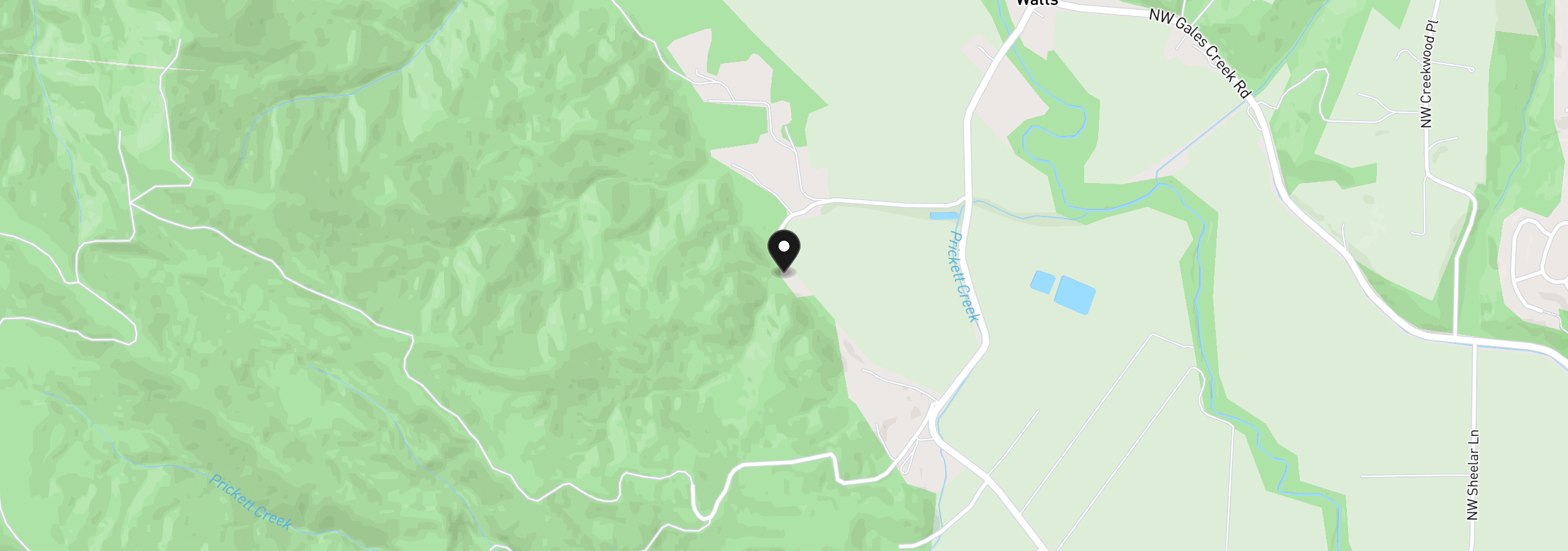 Map showing the location of 48500 NW Oppenlander Ln, Forest Grove, OR 97116