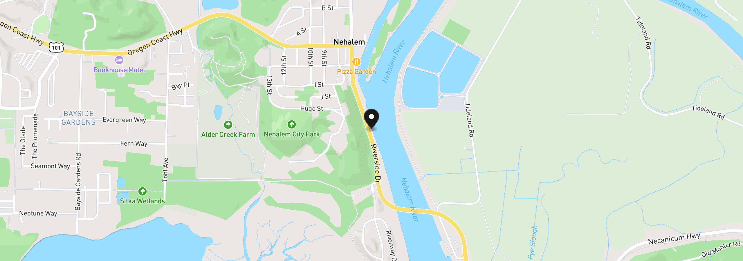 Map showing the location of 35275 N Hwy 101, Nehalem, OR 97131