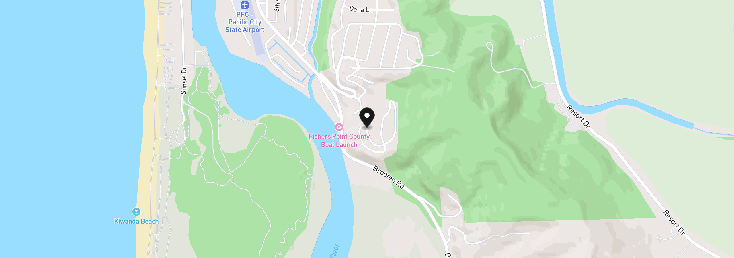 Map showing the location of Brooten Mountain Rd 6, Pacific City, OR 97135