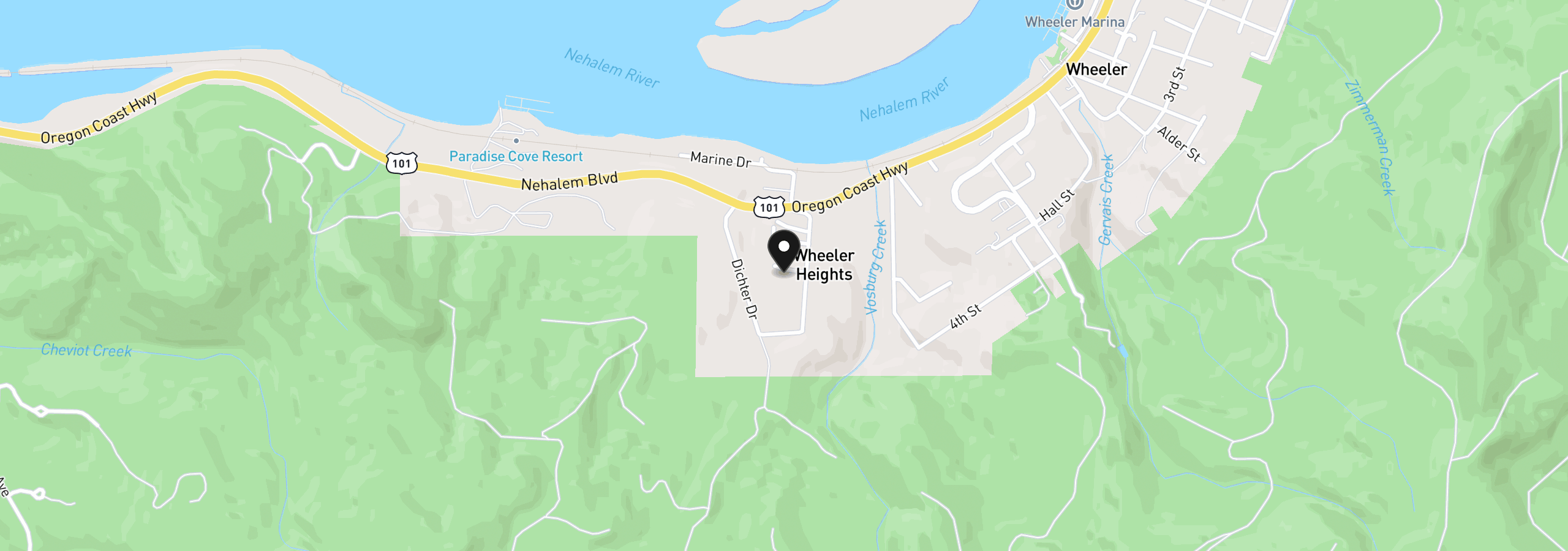 Map showing the location of 178 River View, Wheeler, OR 97147