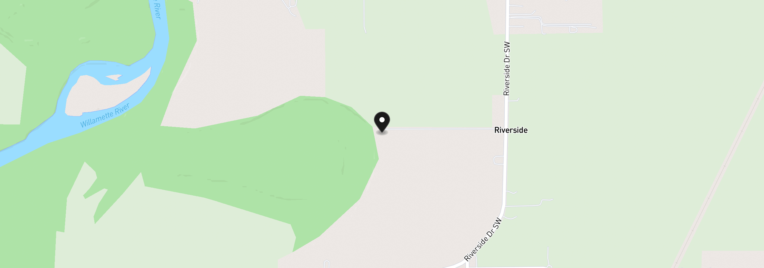 Map showing the location of 30596 Horseshoe Dr, Albany, OR 97321