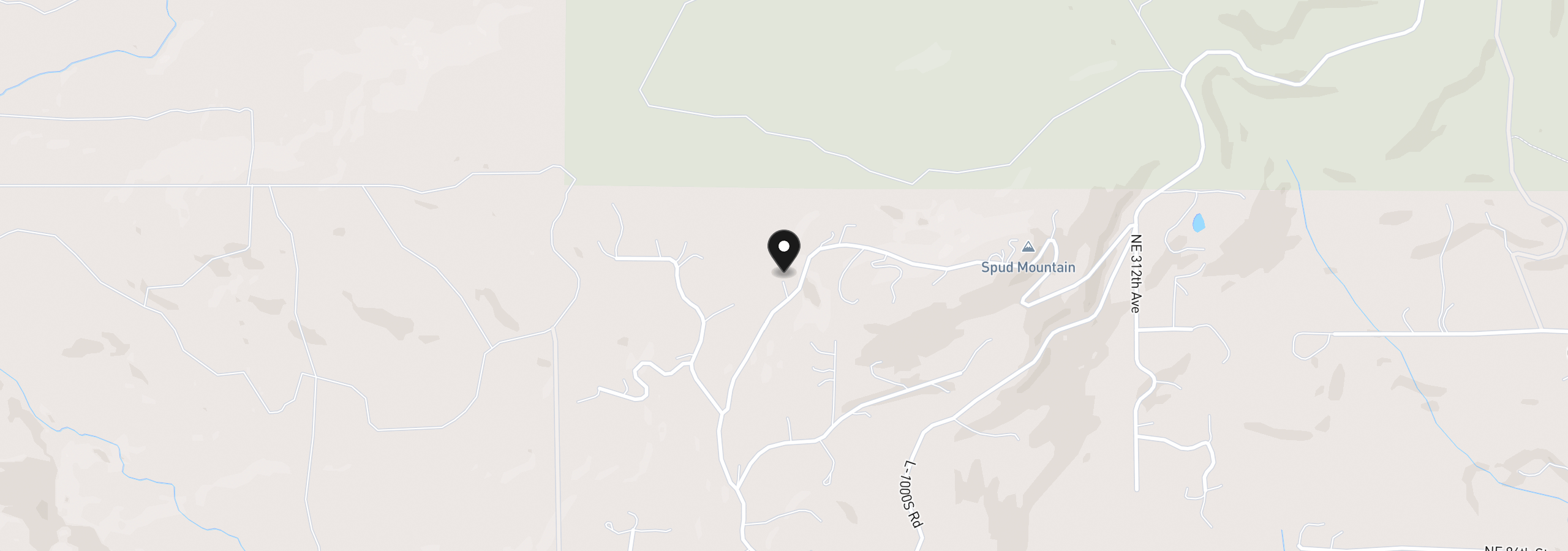 Map showing the location of 30100 NE Spud Mountain Rd, Camas, Wa 98607