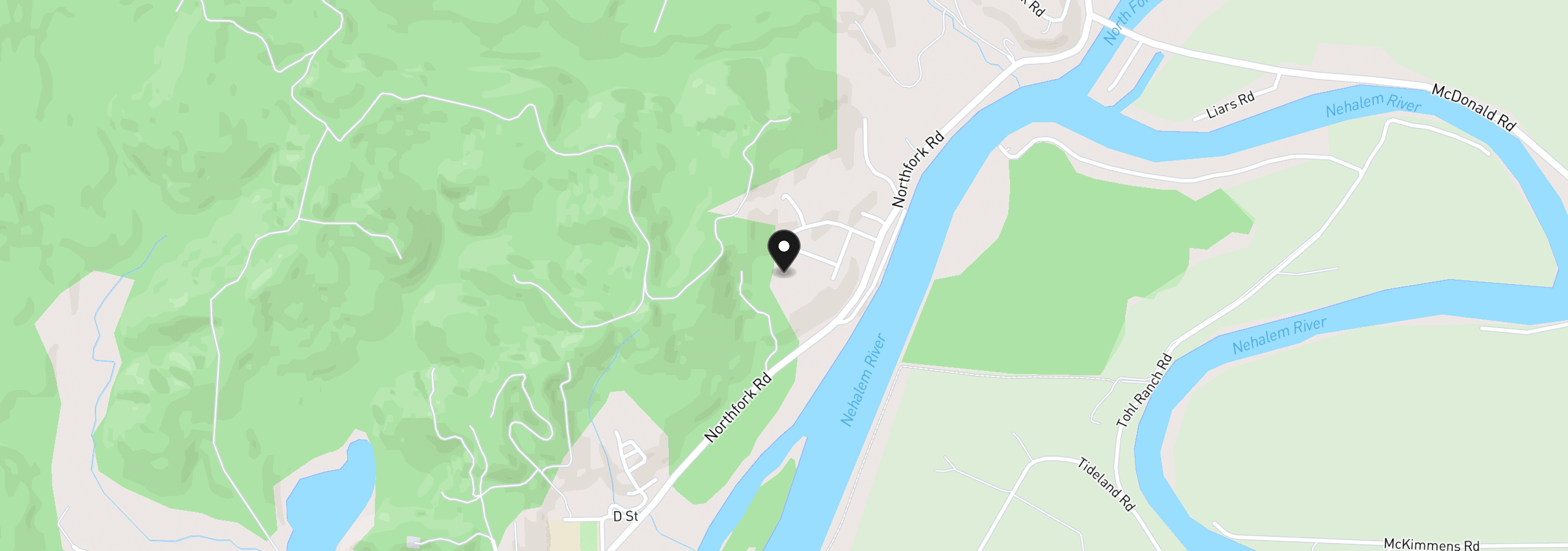 Map showing the location of 13305 J T Way, Nehalem, OR 97131