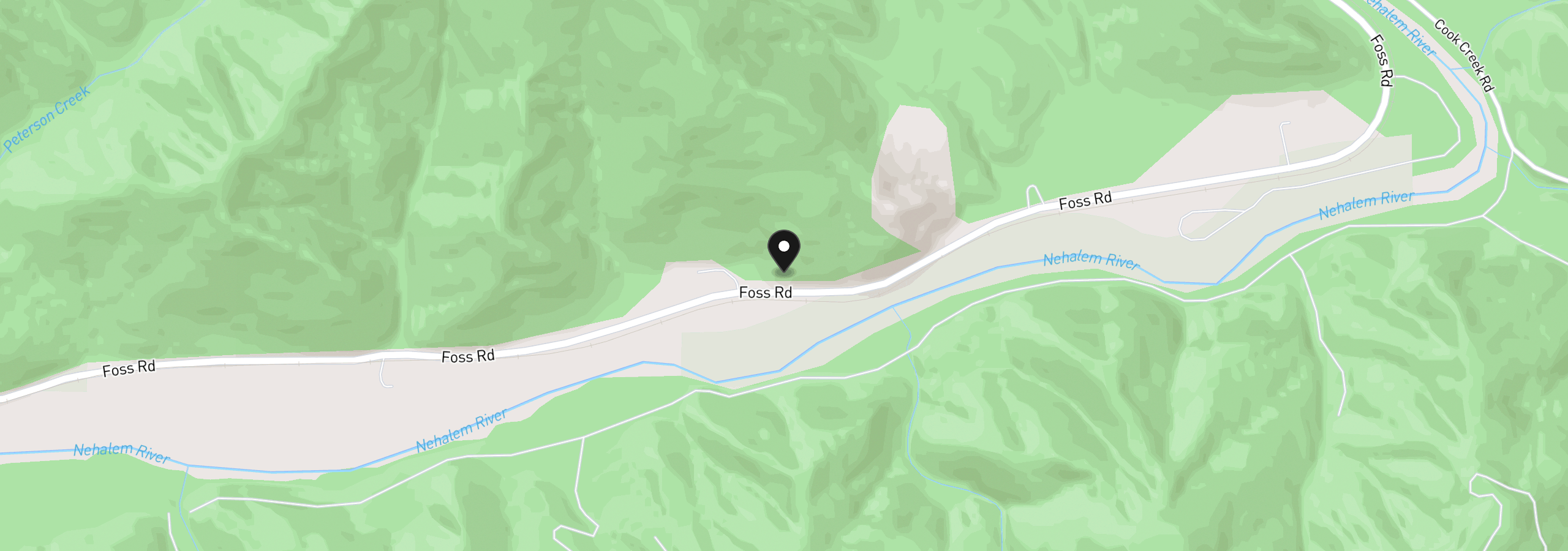 Map showing the location of 24100 Foss Rd, Nehalem, OR 97131