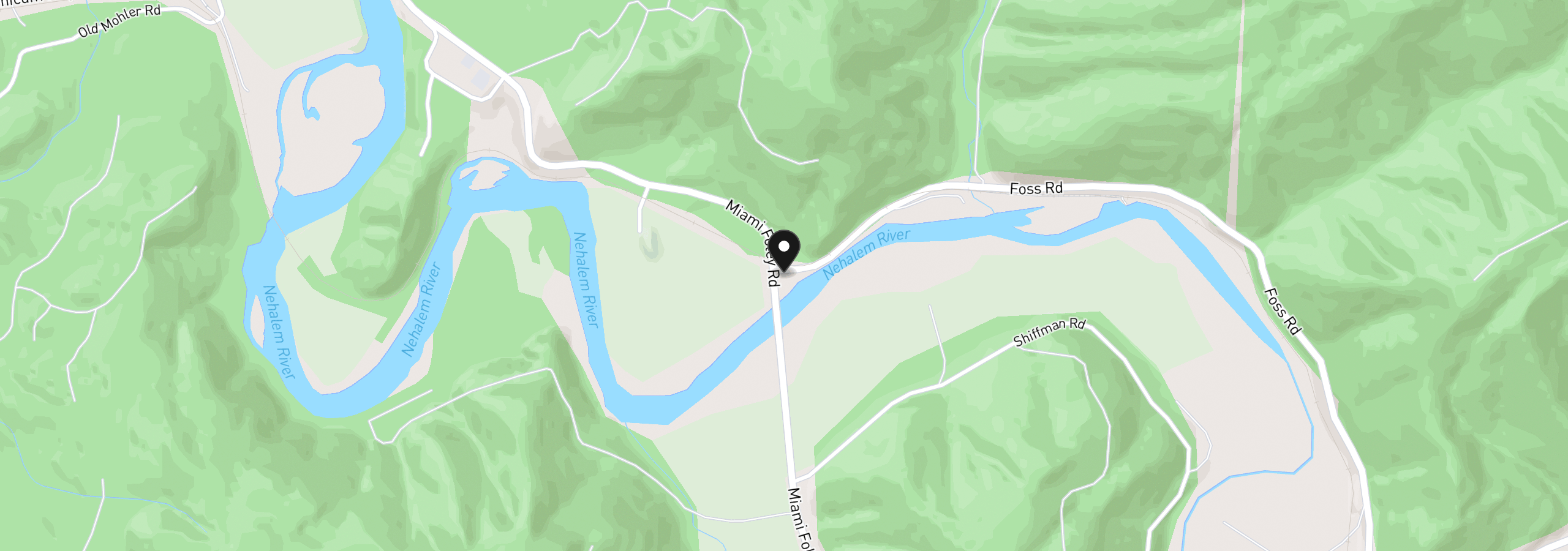 Map showing the location of 18005 Foss Rd, Nehalem, OR 97131