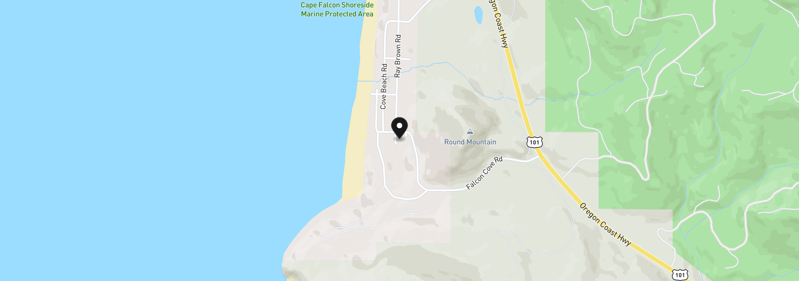Map showing the location of 44935 Second Ave, Arch Cape, OR 97102