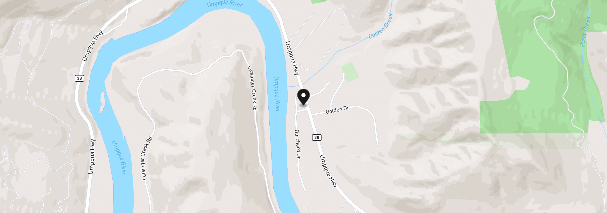 Map showing the location of 123 Burchard Dr, Scottsburg, OR 97473