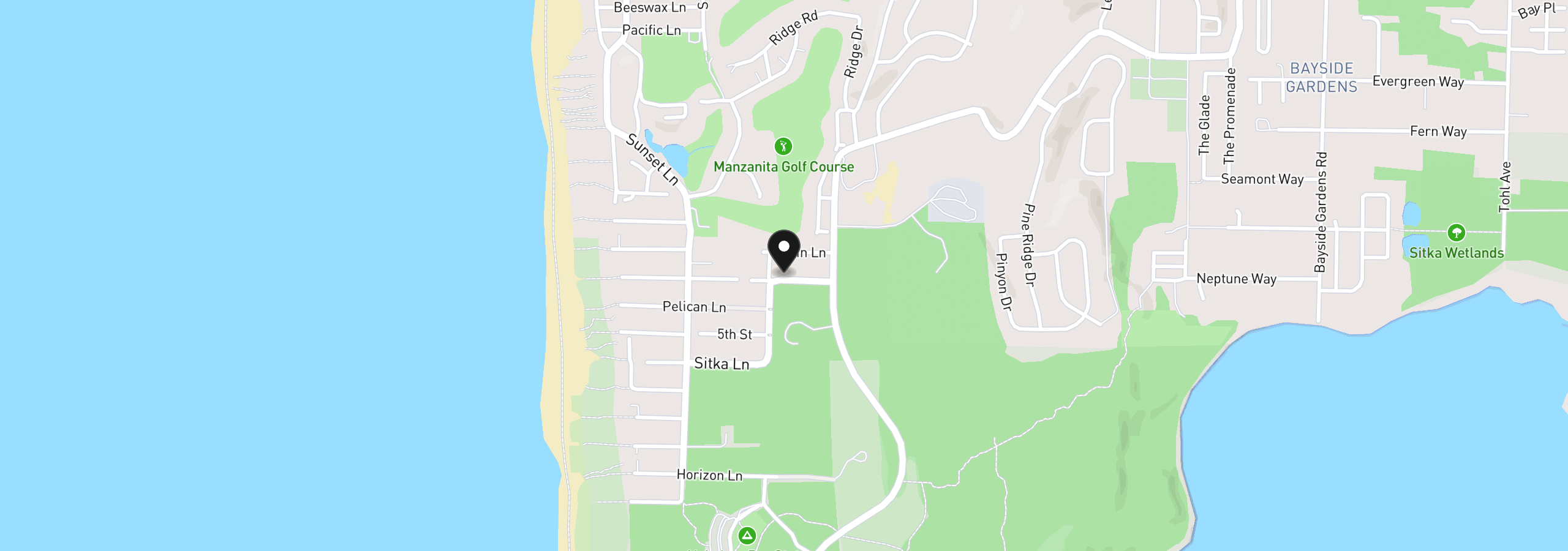 Map showing the location of 9370 Sandpiper Ln, Nehalem, OR 97131