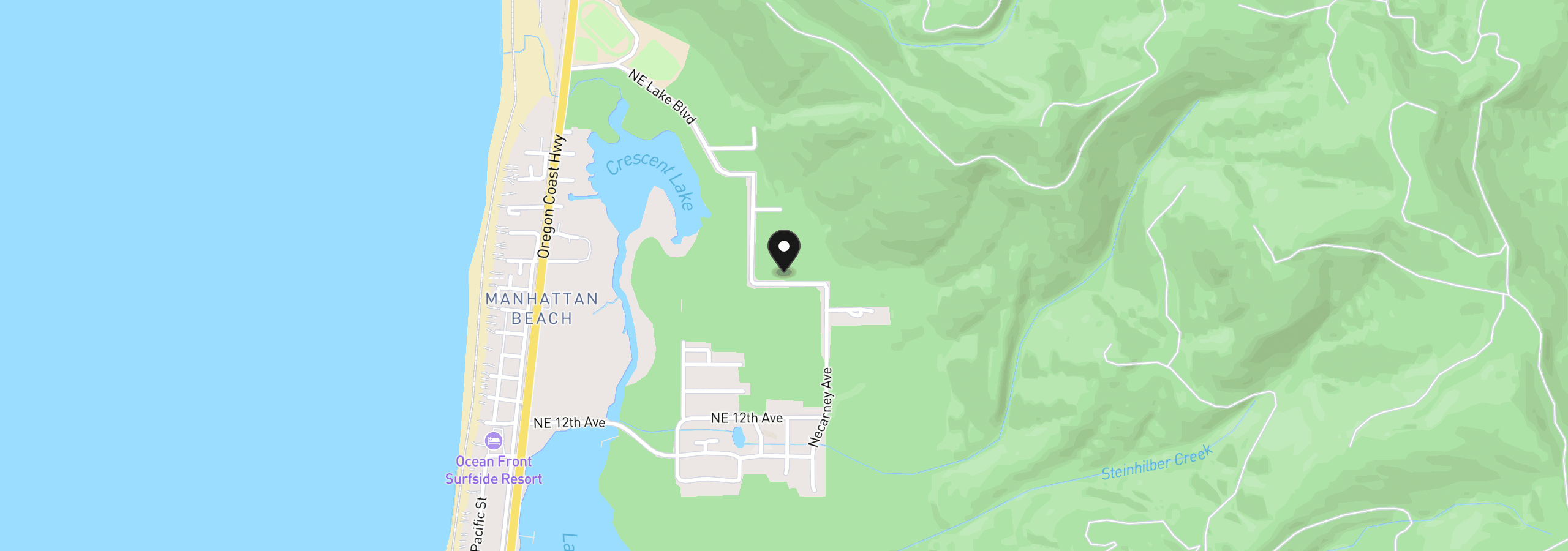 Map showing the location of 0000 18th, Rockaway Beach, OR 97136
