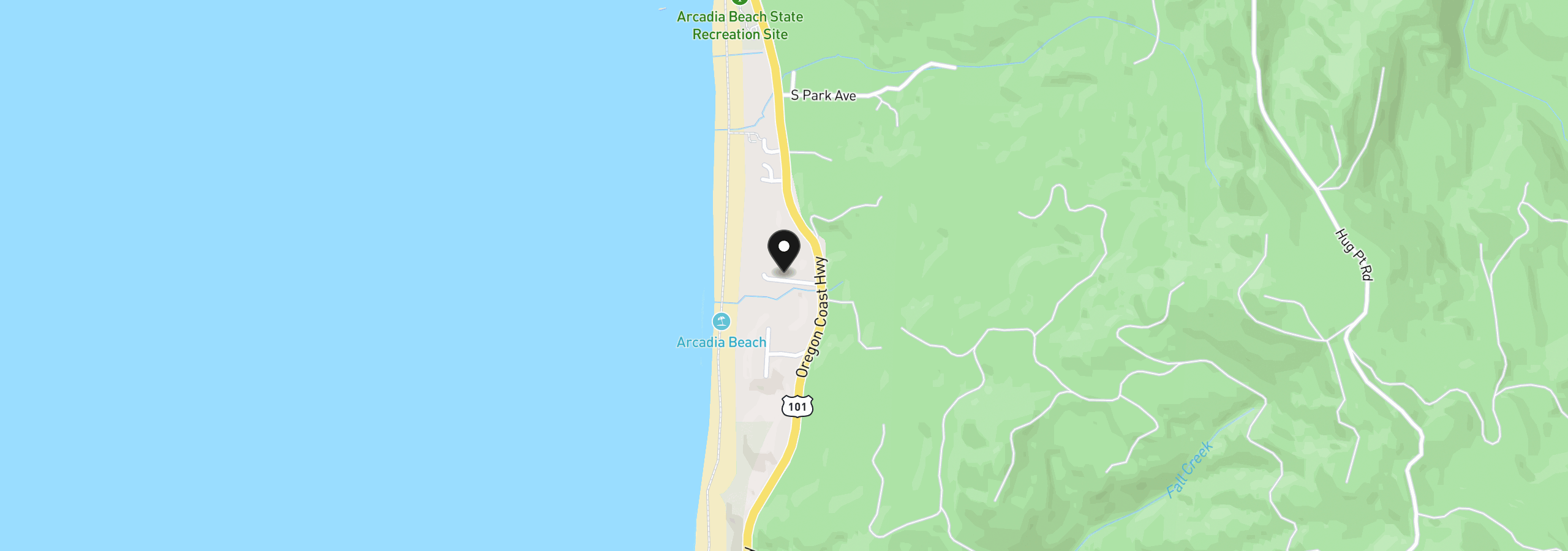 Map showing the location of 32796 Picture Windows Ln, Cannon Beach, OR 97110