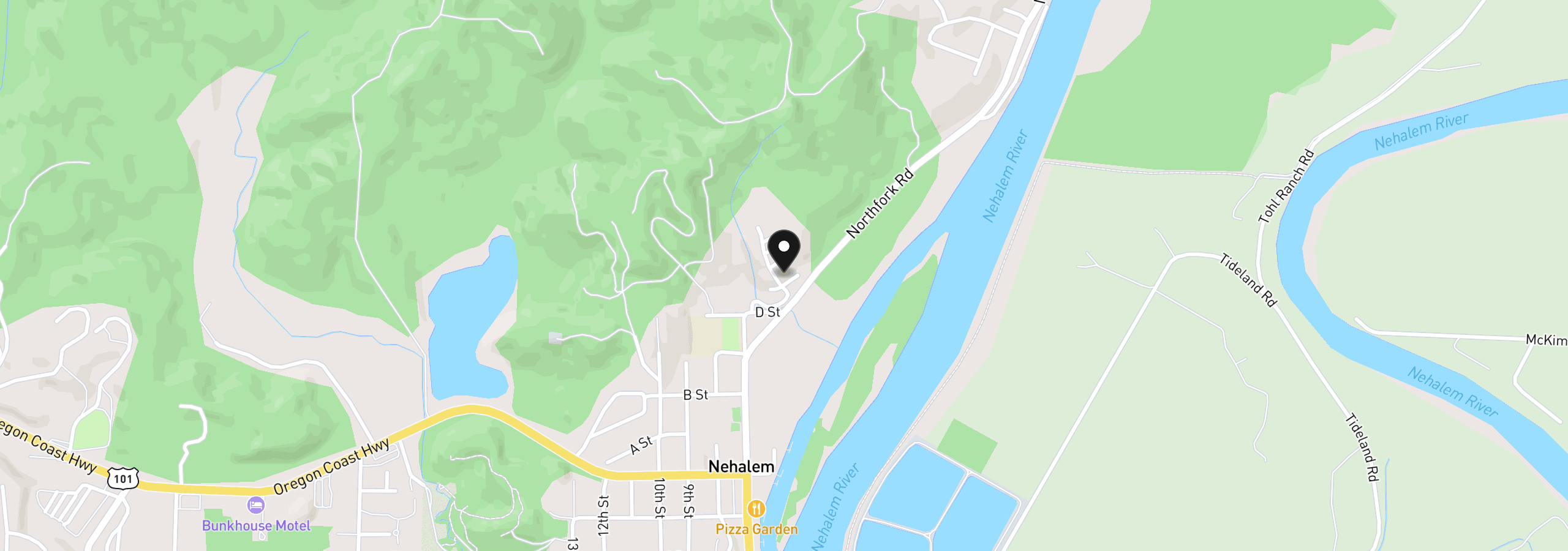 Map showing the location of 13150 D St 12, Nehalem, OR 97131