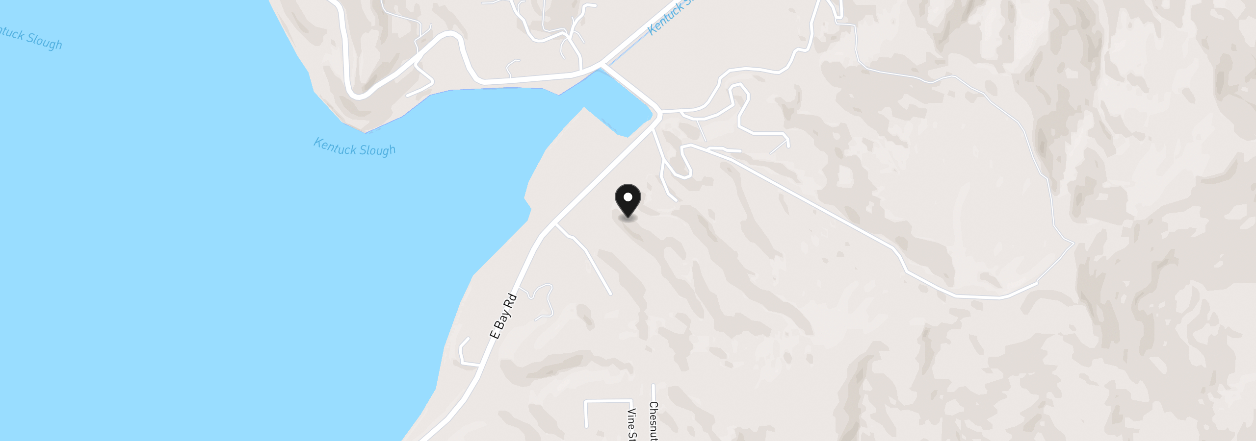 Map showing the location of 0 East Bay Rd 1700, North Bend, OR 97459